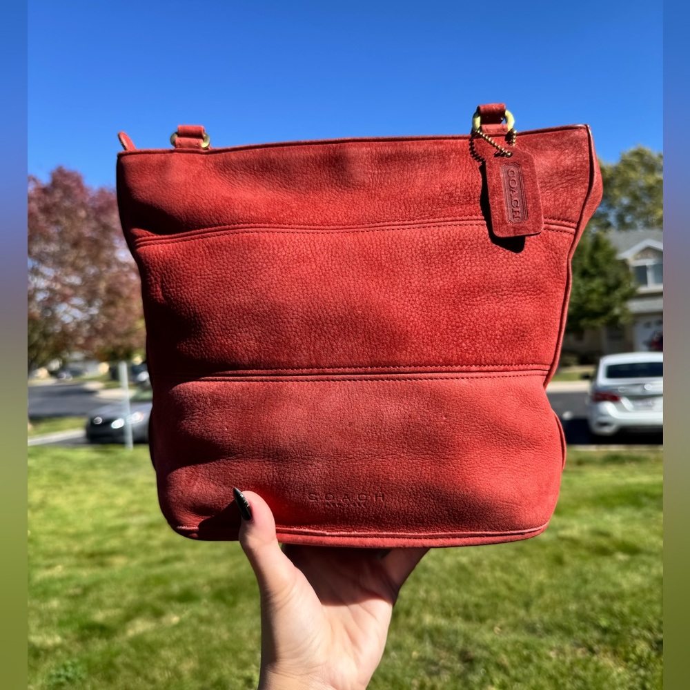 Coach Vintage Tribeca 4393 Copper Nubuck HTF Color Shoulder Bag w Hangtag